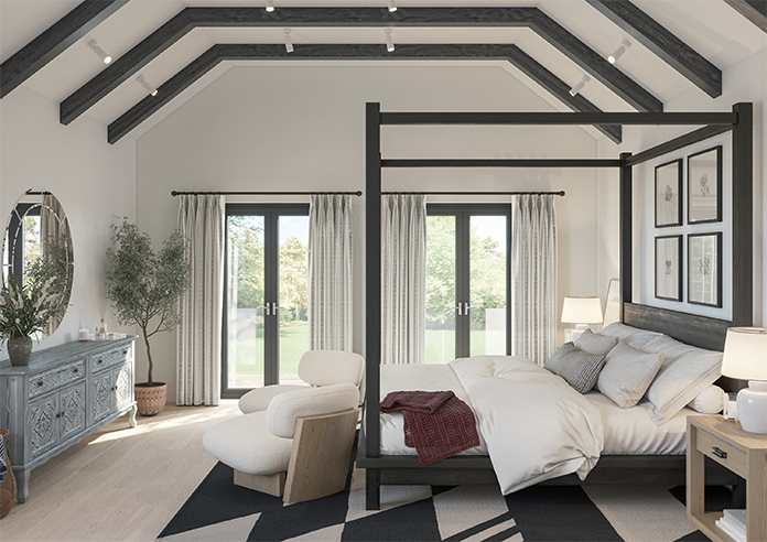 Laurel Stripe, Charcoal - Made to Measure Curtains - Image 14